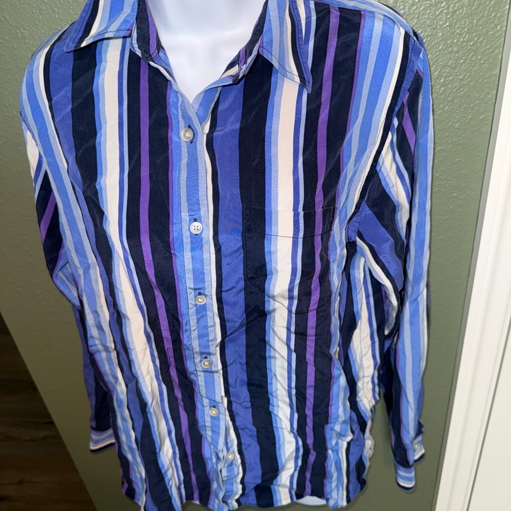 Ralph Lauren Striped Blue and Purple Shirt